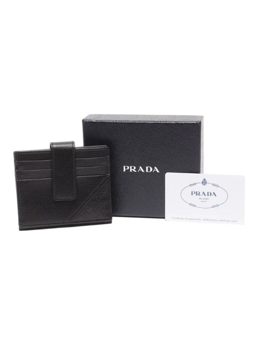 Prada Card Case Card Holders Black